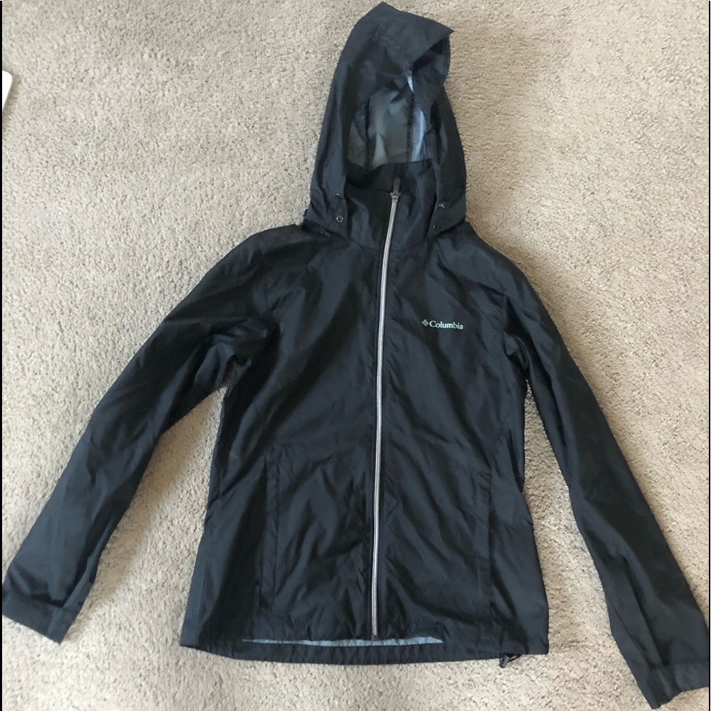 Black Columbia rain coat